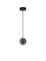 Preview: Nova Luce LED Pendelleuchte Las 13W warmweiss 3000K Rauchgrau Schwarz Glas Metall Ø15cm 9009137