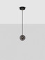 Preview: Nova Luce LED Pendelleuchte Las 13W warmweiss 3000K Rauchgrau Schwarz Glas Metall Ø15cm 9009137