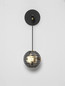 Preview: Nova Luce LED Wandleuchte Las 13W warmweiss 3000K Rauchgrau Schwarz Glas Metall 52x23cm 9009139