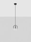 Preview: Nova Luce LED Pendelleuchte Aelia 3W warmweiss 3000K Rauchgrau Schwarz Glas Metall Ø14cm 9009140