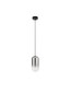 Preview: Nova Luce LED Pendelleuchte Aelia 3W warmweiss 3000K Rauchgrau Schwarz Glas Metall Ø10cm 9009141