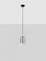 Preview: Nova Luce LED Pendelleuchte Aelia 3W warmweiss 3000K Rauchgrau Schwarz Glas Metall Ø10cm 9009141