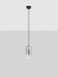 Preview: Nova Luce LED Pendelleuchte Aelia 3W warmweiss 3000K Rauchgrau Schwarz Glas Metall Ø10cm 9009141