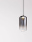 Preview: Nova Luce LED Pendelleuchte Aelia 3W warmweiss 3000K Rauchgrau Schwarz Glas Metall Ø10cm 9009141