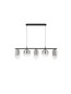 Preview: Nova Luce LED Pendelleuchte Aelia dimmbar 19W warmweiss 3000K Rauchgrau Schwarz Glas Metall 95x14cm 9009142