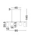 Preview: Nova Luce LED Pendelleuchte Aelia dimmbar 19W warmweiss 3000K Rauchgrau Schwarz Glas Metall 95x14cm 9009142