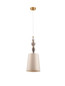 Preview: Nova Luce Pendelleuchte Damo E27 Braun Hellbraun Creme Metall Keramik Ø22cm 9009147