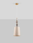 Preview: Nova Luce Pendelleuchte Damo E27 Braun Hellbraun Creme Metall Keramik Ø22cm 9009147