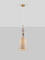 Preview: Nova Luce Pendelleuchte Damo E27 Braun Hellbraun Creme Metall Keramik Ø22cm 9009147