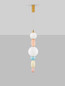 Preview: Nova Luce LED Pendelleuchte Obrie 23W warmweiss 3000K Mehrfarbig Glas Metall Ø20cm 9009153