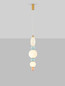 Preview: Nova Luce LED Pendelleuchte Obrie 27W warmweiss 3000K Mehrfarbig Glas Metall Ø20cm 9009154