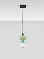 Preview: Nova Luce LED Pendelleuchte Oneta dimmbar 8W warmweiss 3000K Mehrfarbig Glas Metall Ø20cm 9009155
