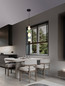 Preview: Nova Luce LED Pendelleuchte Oneta dimmbar 23W warmweiss 3000K Mehrfarbig Glas Metall Ø20cm 9009157