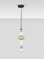 Preview: Nova Luce LED Pendelleuchte Oneta dimmbar 23W warmweiss 3000K Mehrfarbig Glas Metall Ø20cm 9009157