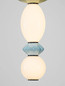 Preview: Nova Luce LED Pendelleuchte Oneta dimmbar 23W warmweiss 3000K Mehrfarbig Glas Metall Ø20cm 9009157