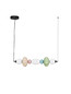 Preview: Nova Luce LED Pendelleuchte Oneta dimmbar 23W warmweiss 3000K Mehrfarbig Glas Keramik 90,5x20cm 9009158