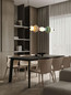 Preview: Nova Luce LED Pendelleuchte Oneta dimmbar 23W warmweiss 3000K Mehrfarbig Glas Keramik 90,5x20cm 9009158
