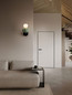 Preview: Nova Luce LED Wandleuchte Oneta dimmbar 8W warmweiss 3000K Schwarz Opal Salbeigrün Glas Metall 35x28cm 9009161