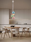 Preview: Nova Luce Pendelleuchte Meline 6-flammig 6xE14 Mehrfarbig Glas Metall Ø33cm 9009163