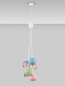 Preview: Nova Luce Pendelleuchte Meline 6-flammig 6xE14 Mehrfarbig Glas Metall Ø33cm 9009163