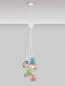 Preview: Nova Luce Pendelleuchte Meline 6-flammig 6xE14 Mehrfarbig Glas Metall Ø33cm 9009163
