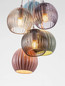 Preview: Nova Luce Pendelleuchte Meline 6-flammig 6xE14 Mehrfarbig Glas Metall Ø33cm 9009163