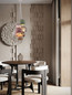 Preview: Nova Luce Pendelleuchte Meline 7-flammig 7xE14 Mehrfarbig Glas Metall Ø33cm 9009164