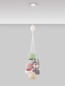 Preview: Nova Luce Pendelleuchte Meline 7-flammig 7xE14 Mehrfarbig Glas Metall Ø33cm 9009164