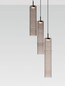 Preview: Nova Luce LED Pendelleuchte Sano 9W warmweiss 3000K Mokka Schwarz Glas Metall Ø30cm 9009167