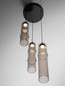 Preview: Nova Luce LED Pendelleuchte Sano 9W warmweiss 3000K Mokka Schwarz Glas Metall Ø30cm 9009167