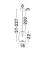 Preview: Nova Luce LED Pendelleuchte Oblo 3W warmweiss 3000K Rauchgrau Schwarz Glas Metall Ø16cm 9009174