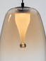 Preview: Nova Luce LED Pendelleuchte Oblo 10W warmweiss 3000K Bernstein Schwarz Glas Metall Ø41cm 9009177