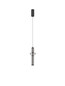 Preview: Nova Luce LED Pendelleuchte Ulon dimmbar 13W warmweiss 3000K Rauchgrau Schwarz Glas Metall Ø12cm 9009180