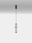 Preview: Nova Luce LED Pendelleuchte Ulon dimmbar 13W warmweiss 3000K Rauchgrau Schwarz Glas Metall Ø12cm 9009180