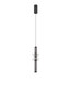Preview: Nova Luce LED Pendelleuchte Ulon dimmbar 15W warmweiss 3000K Rauchgrau Schwarz Glas Metall 71-260cm Ø12cm 9009181