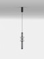 Preview: Nova Luce LED Pendelleuchte Ulon dimmbar 15W warmweiss 3000K Rauchgrau Schwarz Glas Metall 71-260cm Ø12cm 9009181