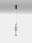 Preview: Nova Luce LED Pendelleuchte Ulon dimmbar 15W warmweiss 3000K Rauchgrau Schwarz Glas Metall 71-260cm Ø12cm 9009181