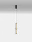 Preview: Nova Luce LED Pendelleuchte Ulon dimmbar 15W warmweiss 3000K Rauchgrau Schwarz Glas Metall 80-270cm Ø12cm 9009182