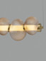Preview: Nova Luce LED Pendelleuchte Leda dimmbar 30W warmweiss 3000K Bernstein Hellgold Glas Metall 97x16cm 9009186