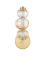Preview: Nova Luce LED Wandleuchte Leda dimmbar 12W warmweiss 3000K Bernstein Hellgold Glas Metall 42,5x22cm 9009188