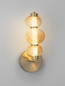 Preview: Nova Luce LED Wandleuchte Leda dimmbar 12W warmweiss 3000K Bernstein Hellgold Glas Metall 42,5x22cm 9009188