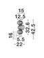 Preview: Nova Luce LED Wandleuchte Leda dimmbar 12W warmweiss 3000K Bernstein Hellgold Glas Metall 42,5x22cm 9009188
