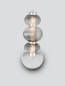 Preview: Nova Luce LED Wandleuchte Leda dimmbar 12W warmweiss 3000K Rauchgrau Chrom Glas Metall 42,5x22cm 9009189