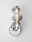 Preview: Nova Luce LED Wandleuchte Leda dimmbar 12W warmweiss 3000K Rauchgrau Chrom Glas Metall 42,5x22cm 9009189
