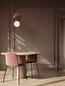 Preview: Nova Luce LED Pendelleuchte Noesis 7W warmweiss 3000K Bordeaux Schwarz Opal Glas Metall Ø25cm 9009191