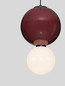 Preview: Nova Luce LED Pendelleuchte Noesis 7W warmweiss 3000K Bordeaux Schwarz Opal Glas Metall Ø25cm 9009191