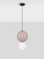 Preview: Nova Luce LED Pendelleuchte Noesis 7W warmweiss 3000K Mokka Schwarz Opal Glas Metall Ø25cm 9009192