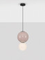 Preview: Nova Luce LED Pendelleuchte Noesis 7W warmweiss 3000K Mokka Schwarz Opal Glas Metall Ø25cm 9009192