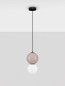 Preview: Nova Luce LED Pendelleuchte Noesis 6W warmweiss 3000K Mokka Schwarz Opal Glas Metall Ø18cm 9009196