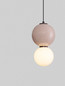 Preview: Nova Luce LED Pendelleuchte Noesis 6W warmweiss 3000K Mokka Schwarz Opal Glas Metall Ø18cm 9009196